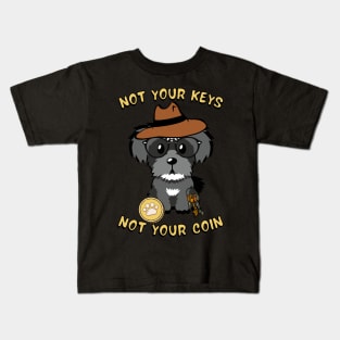 not your keys not your coin schnauzer Kids T-Shirt